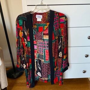 Lady Carol of New York vintage throw, colorful, size 14